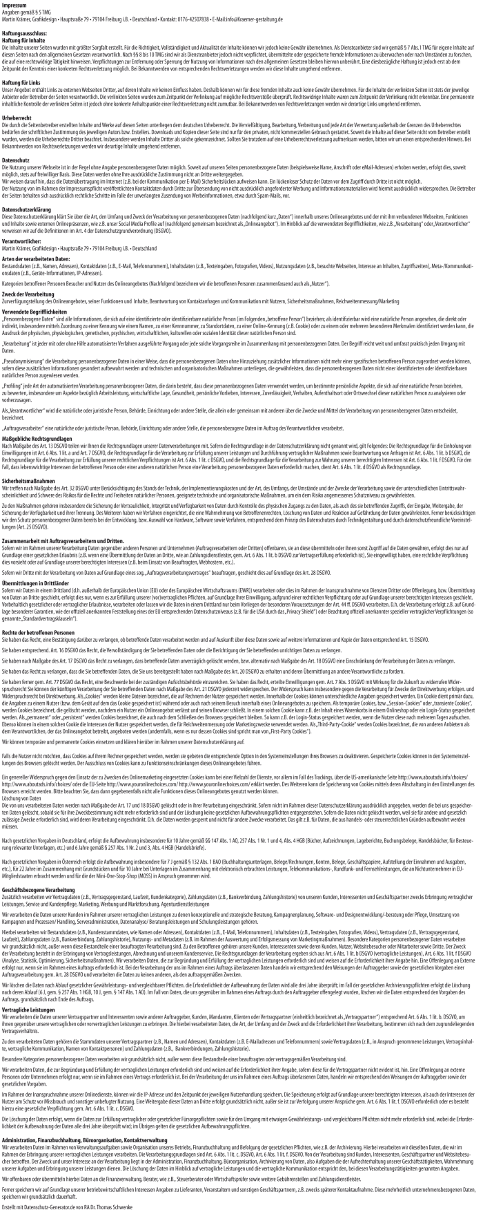 datenschutz disclaimer